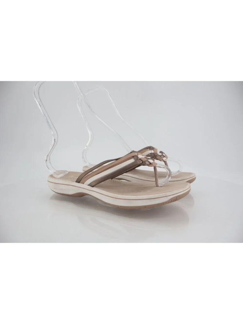 Clarks Women's Breeze Coral Sandal Size 7 Thong Slide FlipFlop Casual Comfy